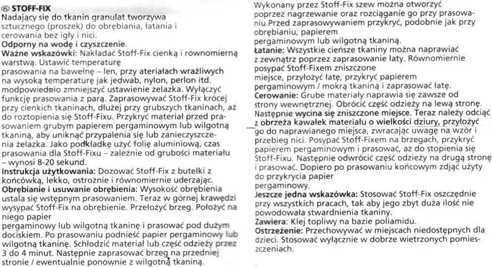 Milteliniai klijai audiniams, greitam drabužių taisymui FABRIC-FIX, Maximex