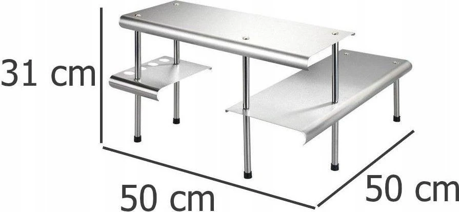 Maximex Kampinė virtuvės lentyna Massivo TRIO, 2 lygiai