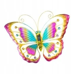 Maximex Butterfly Sodo sienos dekoracija, saulės energija varomas LED drugelis, 54 x 40 cm