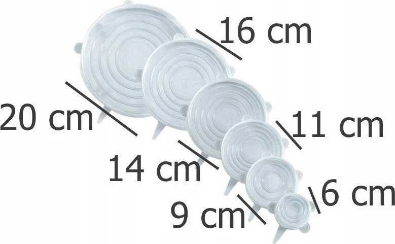 Maximex PIECES Silikoniniai dangteliai indams, elastingi, 6 vnt