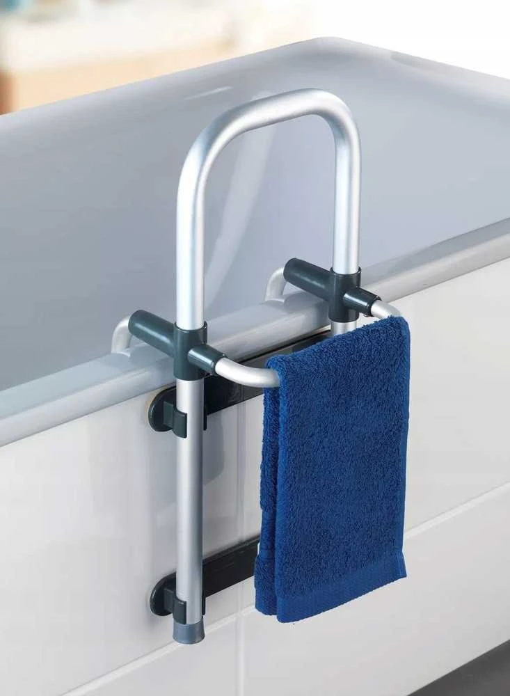 Maximex Secura bathtub handrail, sidabrinis, aluminum