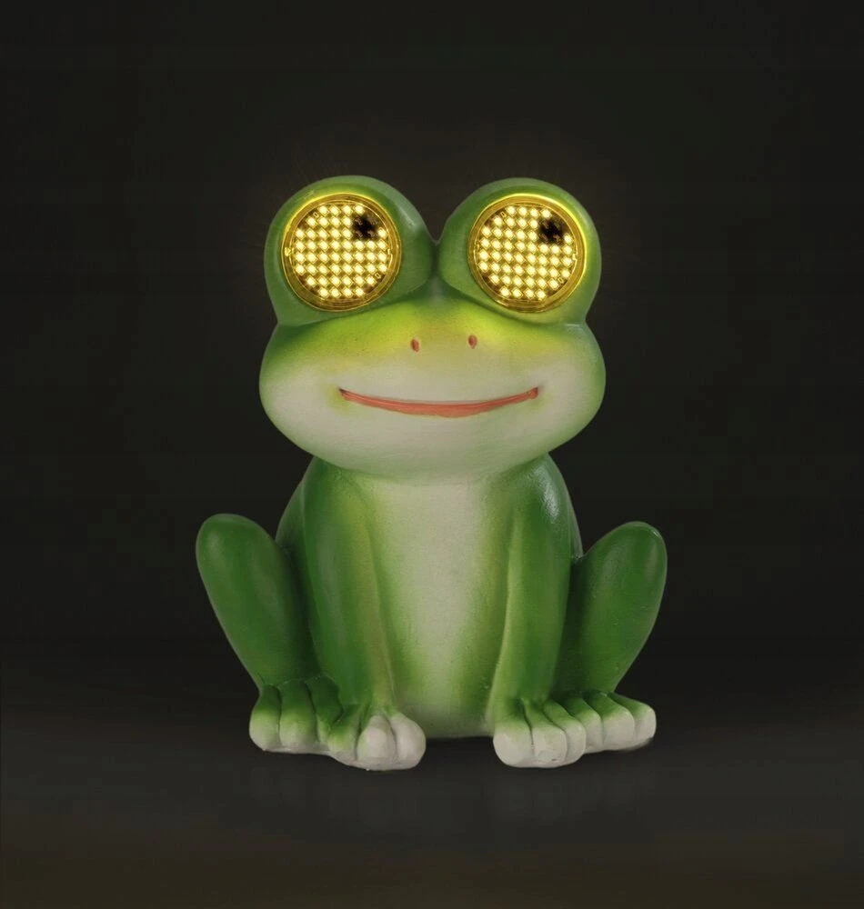 Maximex Saulės energija varlė sodo figūrėlė LED, su šviečiančiomis akimis, 11,8 cm x 13,5 cm
