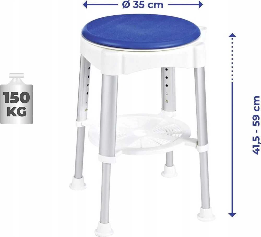 Maximex Dušo kėdutė, pasukama sėdynė, aukštis 41,5-59 cm