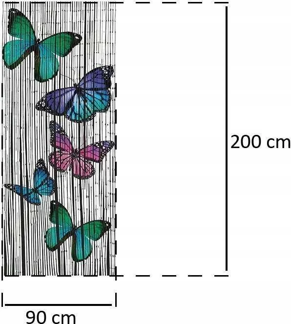 Maximex Užuolaidos bambusowa Motyle, 90x200 cm