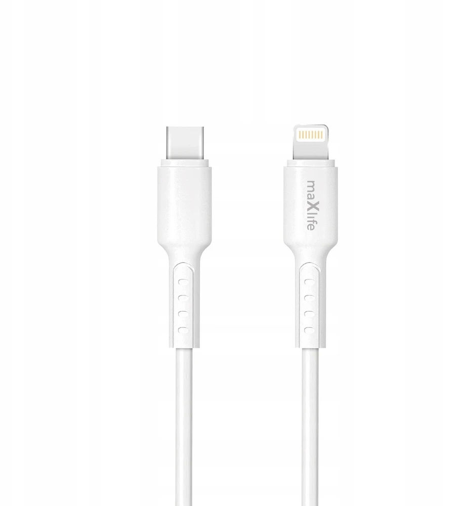 Telforceone Maxlife MXUC-13 cable USB-C - Lightning 1,0 m 27W baltas