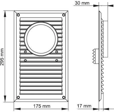 Maxpol tinklelis absorberiui su tinkleliu 175x295mm fi120mm balta - 128
