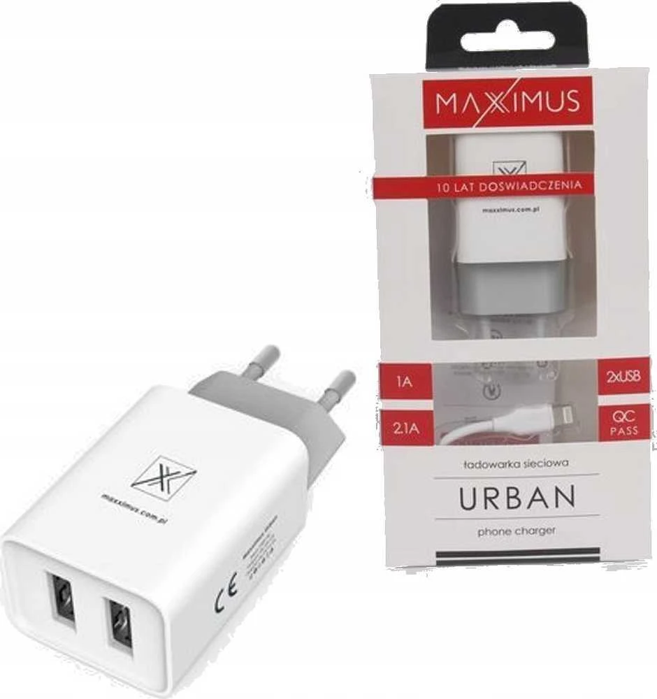 Sieninis įkroviklis Maxximus Urban 2.1A type-c 2xUSB
