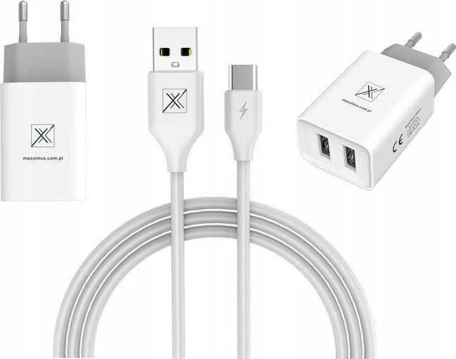 Sieninis įkroviklis Maxximus Urban 2.1A type-c 2xUSB