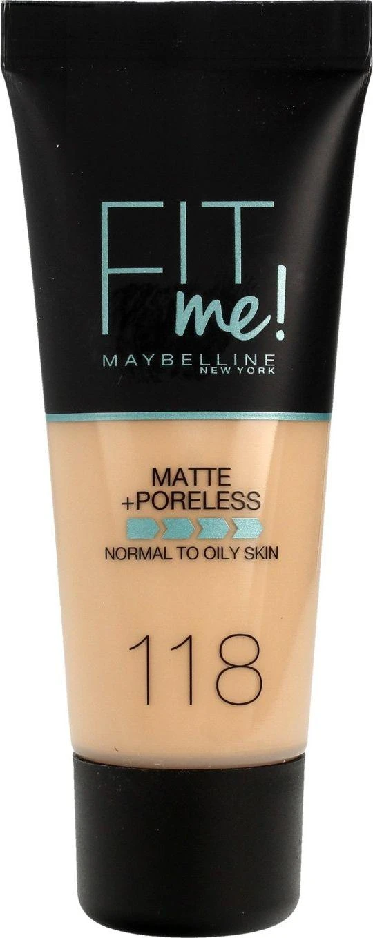 Maybelline Fit Me Matte & Poreless 118 Nude Vamzdelis Skystis 30 ml
