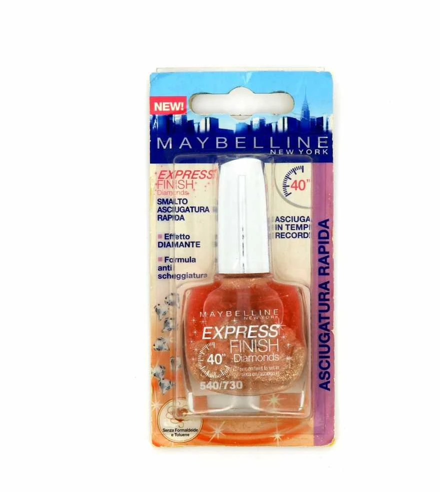 Maybelline, Express Finish 40 Sec. Diamonds, Nagų lakas, Nr. 540/730, 10 ml
