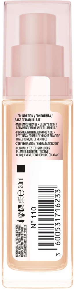 „Maybelline Lifter Plump y Glow“ makiažo pagrindas 110, 30 ml