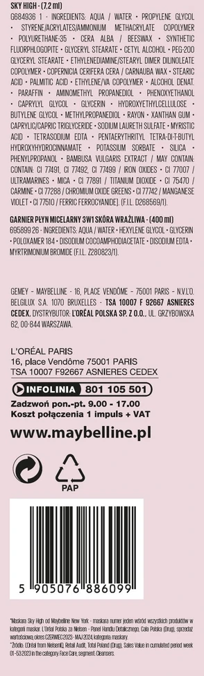Maybelline Zestawy Juodas