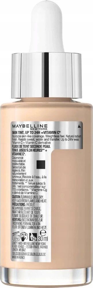 Maybelline Superstay 24H Skin Tint + Vitamin C Makeup moterims, 30 ml