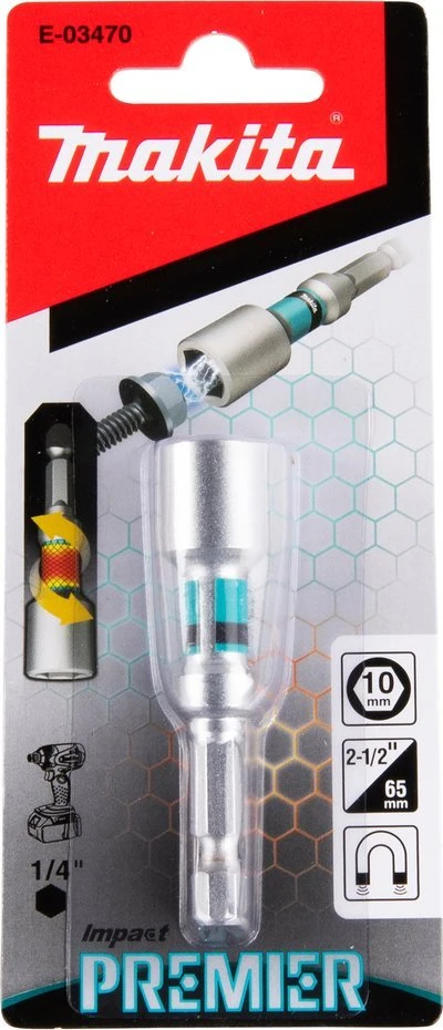 Makita Sukimo antgalis H10-65mm, 1 vnt. Impact Premier E-03470 Šešiakampis 10 x 65 mm • 1/4"