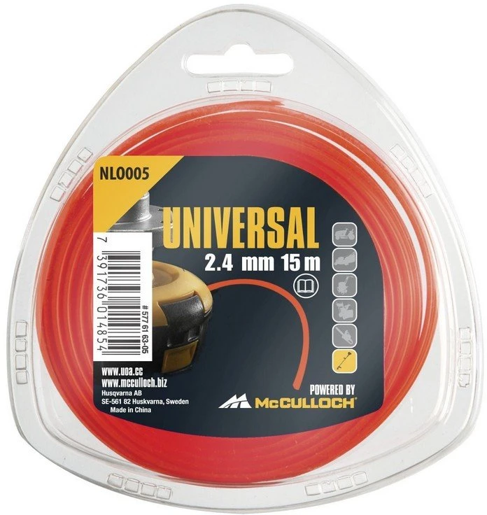 McCulloch Trimerio valas 2.4mm x 15m Apvalus