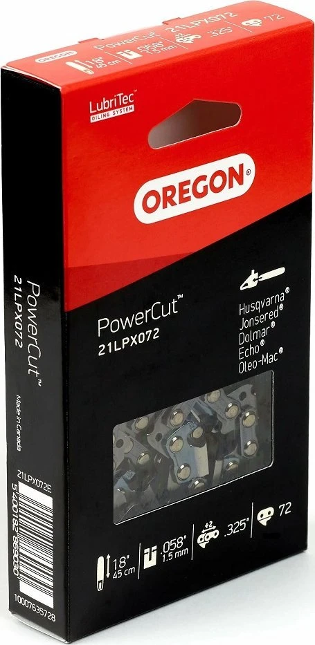 NAC Pjūklo grandinė Oregon 21LPX - PowerCut; 18''; 45 cm; .325''; 72; 1,5 mm