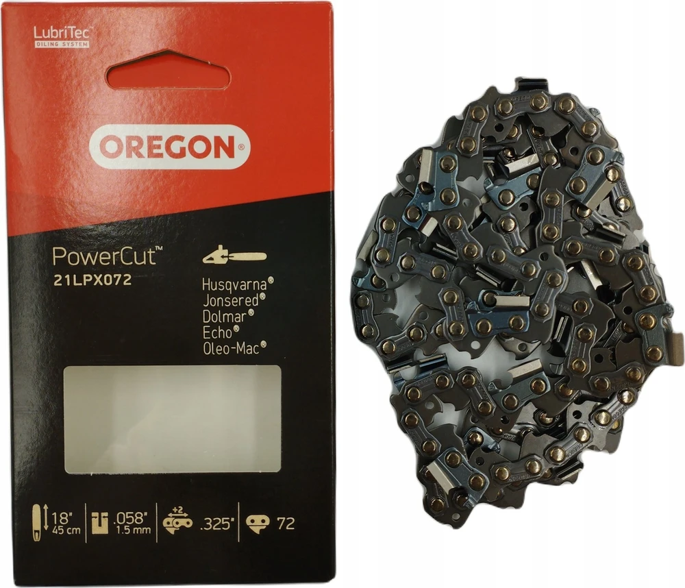 NAC Pjūklo grandinė Oregon 21LPX - PowerCut; 18''; 45 cm; .325''; 72; 1,5 mm