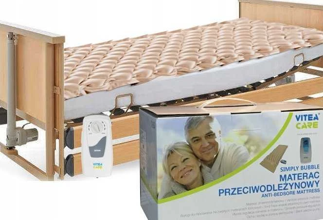 Vitea Care Antidekubitinė Čiužinys - Elektrinis Siurblys Vienvietis 120kg rusvai gelsvas