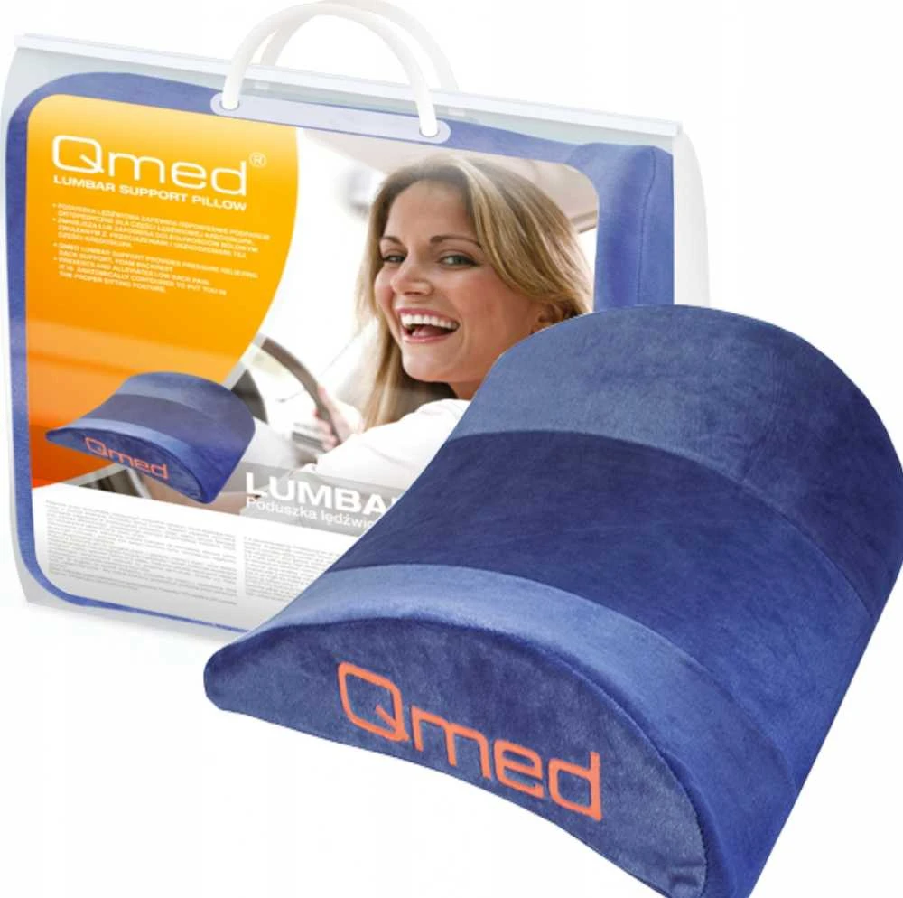MDH Ergonominė Pagalvėlė - Qmed Juosmens Atrama 400x330x120mm PU Medvilnė Poliesteris