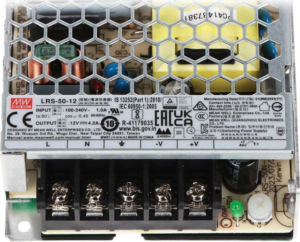 IMPULSINIS MAITINTUVAS LRS-50-12 MEAN WELL