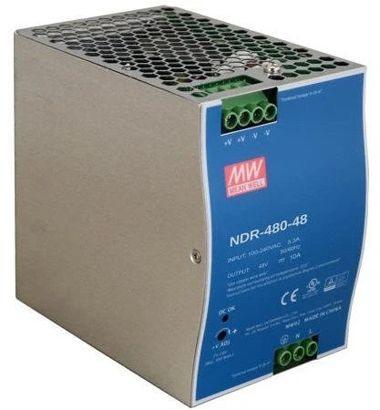Mean Well IŠJUNGIMO MAITINIMO ŠULINIO DIN bėgelio MEDŽIAGOS NDR-480-48 48V/480W/10A