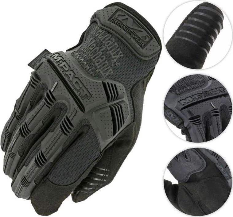 Mechanix Wear Pirštinės Mechanix M-Pact® Covert juodos M dydis. Velcro, TrekDry®, dirbtinė oda, delno, krumplių, Armortex®, pirštų apsauga, D30® apsauga nuo vibracijos