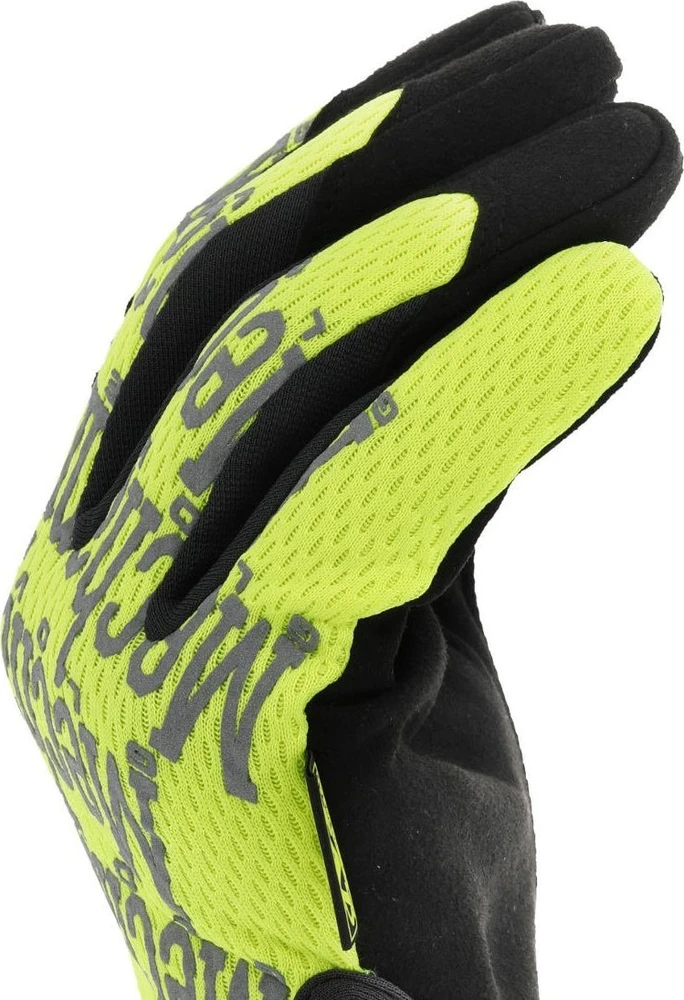 Mechanix Wear Pirštinės MECHANIX ORIGINAL HI-VIZ geltonos XL dydis. Velcro, dirbtinė oda, TrekDry®, šviesą atspindintys užrašai