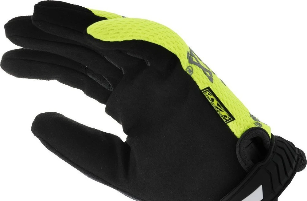 Mechanix Wear Pirštinės MECHANIX ORIGINAL HI-VIZ geltonos XL dydis. Velcro, dirbtinė oda, TrekDry®, šviesą atspindintys užrašai