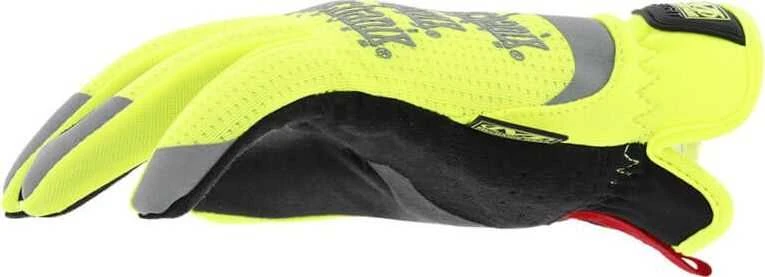 Mechanix Wear PirštinėsFastFit® HiViz geltonos 9/M dydis. Rauktas rankogalis, dirbtinė oda, TrekDry®, šviesą atspindintys užrašai