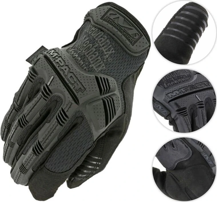 Mechanix Wear Pirštinės Mechanix M-Pact® Covert juodos S dydis. Velcro, TrekDry®, dirbtinė oda, delno, krumplių, Armortex®, pirštų apsauga, D30® apsauga nuo vibracijos