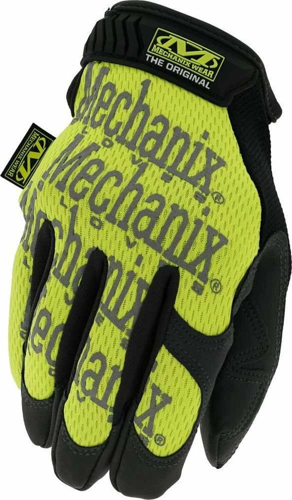 Mechanix Wear Pirštinės MECHANIX ORIGINAL HI-VIZ geltonos XL dydis. Velcro, dirbtinė oda, TrekDry®, šviesą atspindintys užrašai