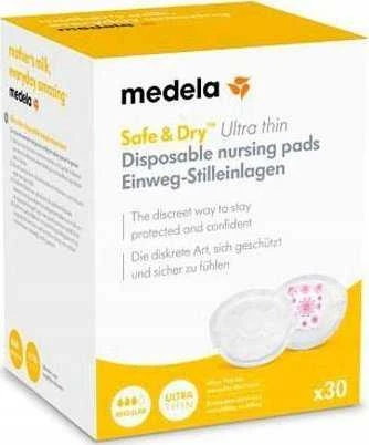 Medela Safe y Dry Ultra Thin Disposable įklotai į liemenėlę 30 vnt