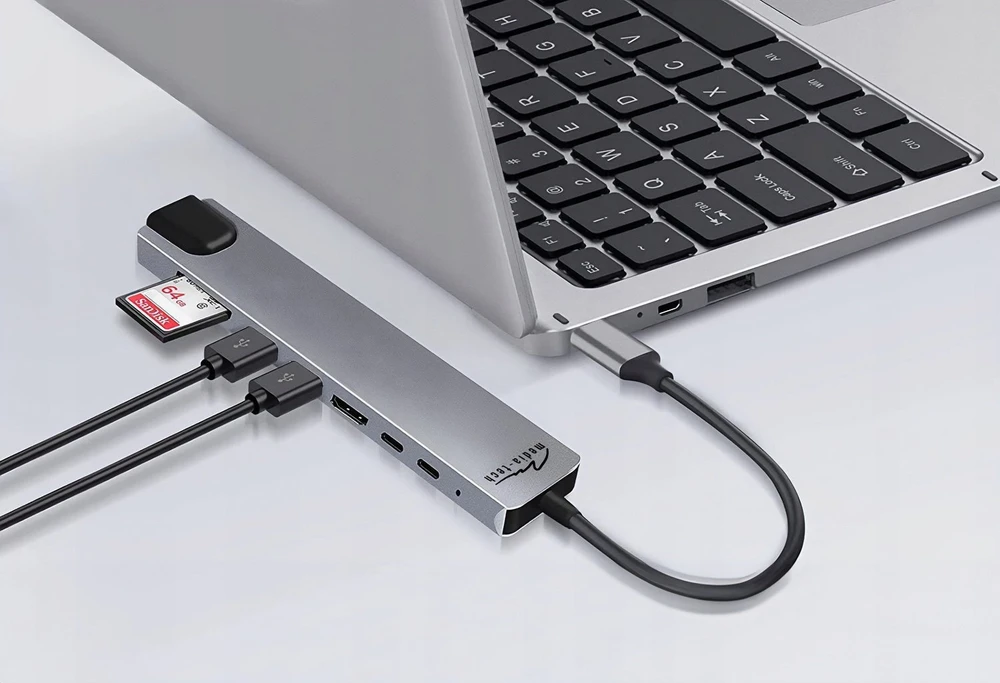 Media-Tech MEDIA-TECH HUB USB 8 IN 1 GIGA LAN HUB MT5046