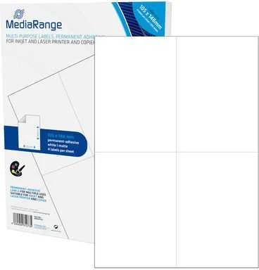 MediaRange Baltos etiketės 105x148mm, A6 200 vienetų (MRINK143)