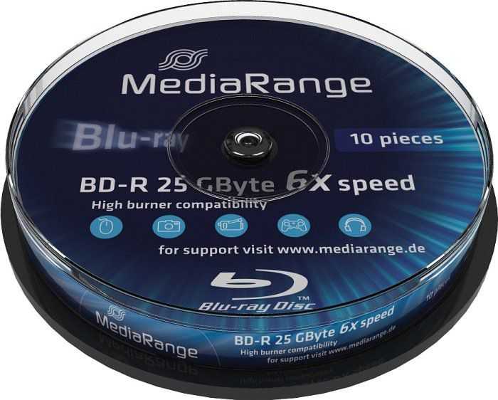 MediaRange BD-R 25 GB 6x10 vnt. (MR499)