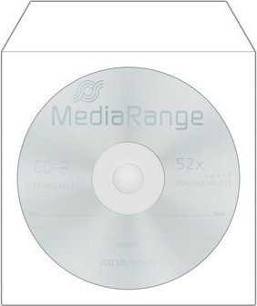 MediaRange BOX162 CD dėklai Dėklas kišenė 1 diskas Baltas