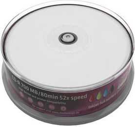 „MediaRange MR201“ CD-R diskas (spausdinamas, 52 kartų didelės spartos, 700 MB / 80 min., 25 dalių suktukas)