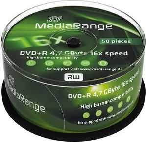 MediaRange DVD-R 4.7 GB 16x 50 vnt (MR445)