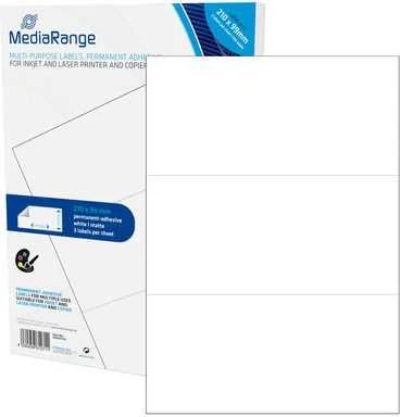 MediaRange Etykiety balta 210x99mm 150 vnt (MRINK142)