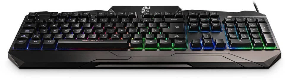 MediaRange klaviatūra Dołączona myszka Gaming USB QWERTZ Niemiecki Juodas (MRGS102)