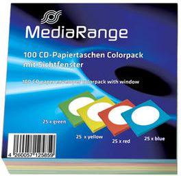 MediaRange spalvoti CD vokai, 100 vnt., 4 spalvos (BOX67)
