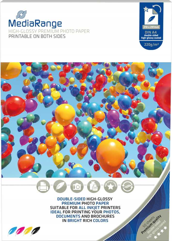 MediaRange MediaRange Fotopapier hochglänzend 210x297mm 220g 50 Blatt