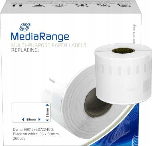 MediaRange ge taśma drukarska 36x89mm juoda-balta Dymo 99012/S0722400 260Stk