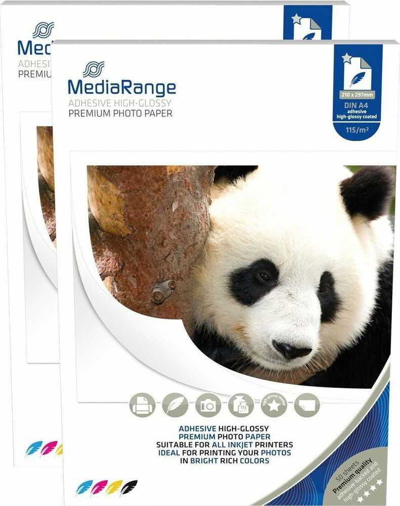 MediaRange MediaRange kleb Fotopapier hochglän. 210x297mm 115g 50 Blatt
