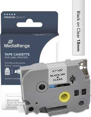 MediaRange MediaRange Schriftbandka. Brother TZ-141/TZe-141 18mm 8m sw