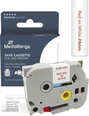 MediaRange MediaRange Tape ca. Brother TZ-252/TZe-252 24mm 8m raudona
