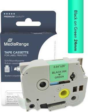 MediaRange MediaRange Schriftbandka. Brother TZ-751/TZe-751 24mm 8m sw