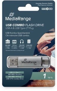 Pendrive MediaRange MR941-1 1TB Sidabrinė