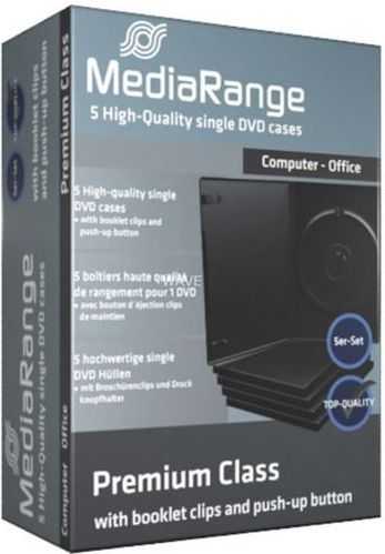 MediaRange Record dėklas, 5 vnt, juoda (BOX30)