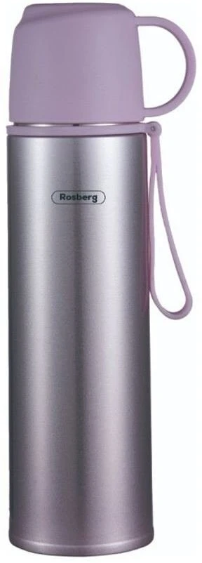 Termosas Rosberg 55R52010FP, nerūdijantis plienas, 0.5 L, violetinis. Talpa: 0.5 L